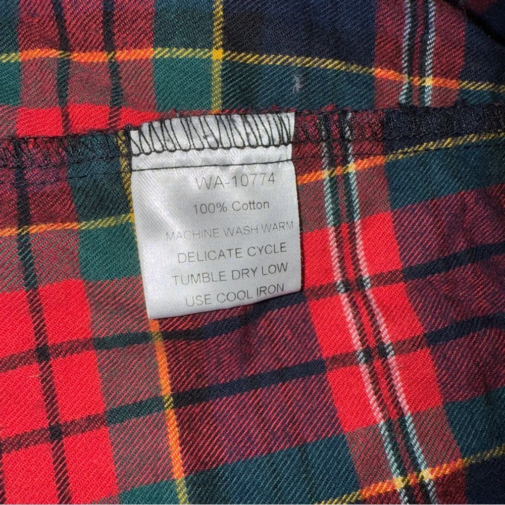 Kiel James Patrick Red and Green Plaid Long Sleeve Dress - Picture 5 of 11